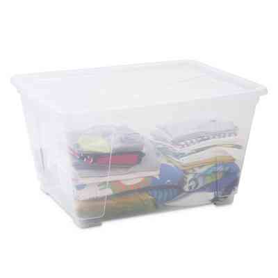 Контейнер для зберігання DEA home Easy прямокутний на колесах Прозорий 140 л (20084) Вінниця