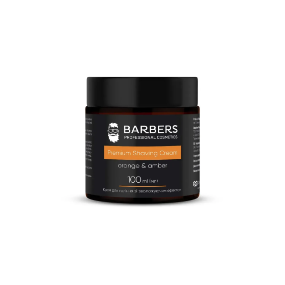 Крем для гоління зі зволожуючим ефектом Orange-Amber Barbers 100 мл Вінниця