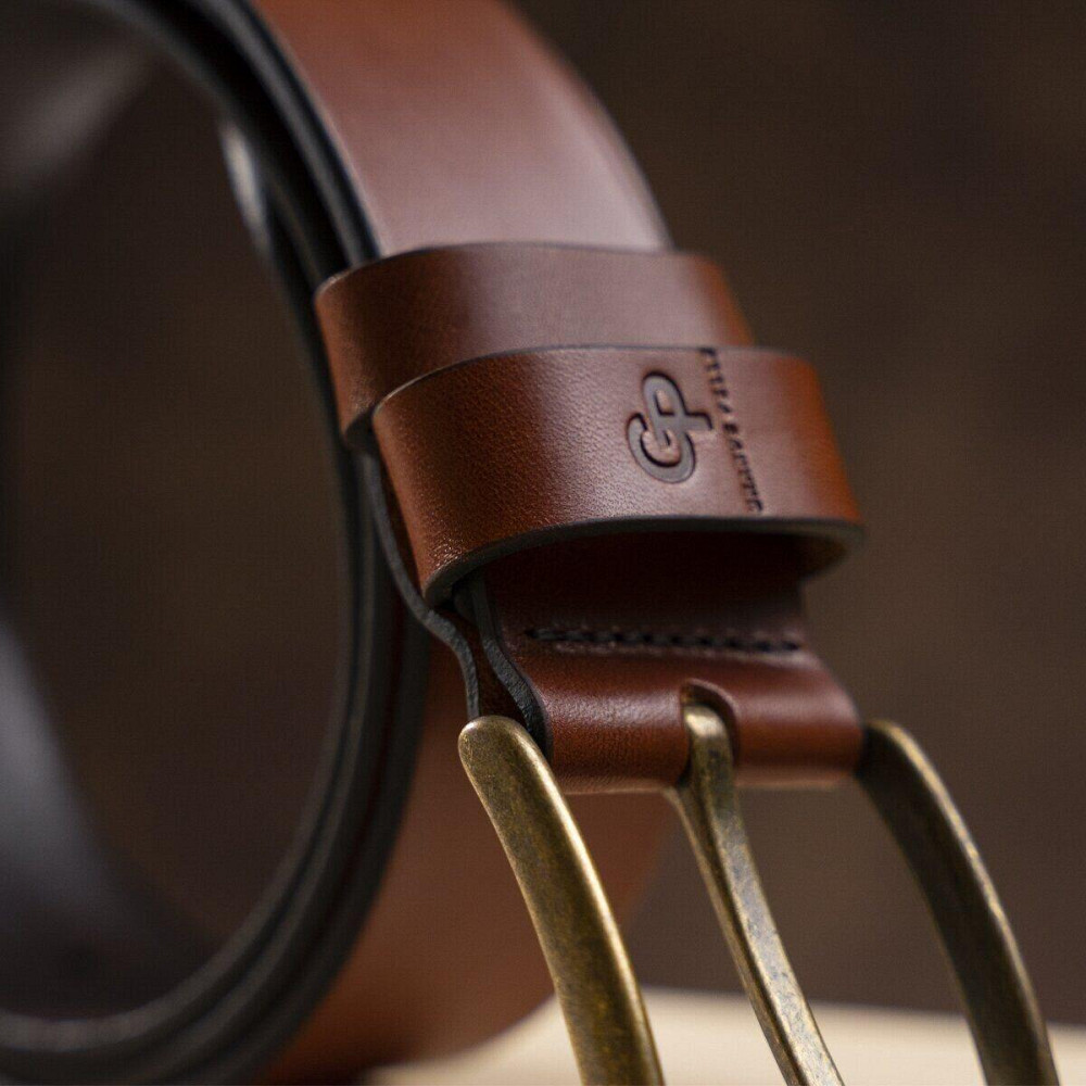 Ремень мужской Grande Pelle 11060 Коричневый Киев - изображение 3