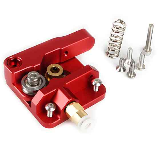 Металевий Екструдер Maccurat для 3D-принтера Ender 3 CR10 з пружинним вирівнюванням,та силіконовим чохлом для блока J-head MK9 Київ