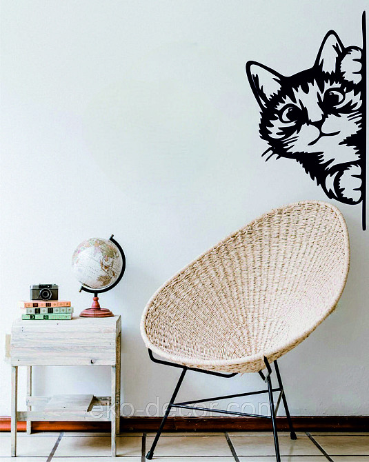 Декоративне настінне 3D Панно «Кіт» Декор на стіну з об'ємом (ціна за 1 шт) Київ - фото 3