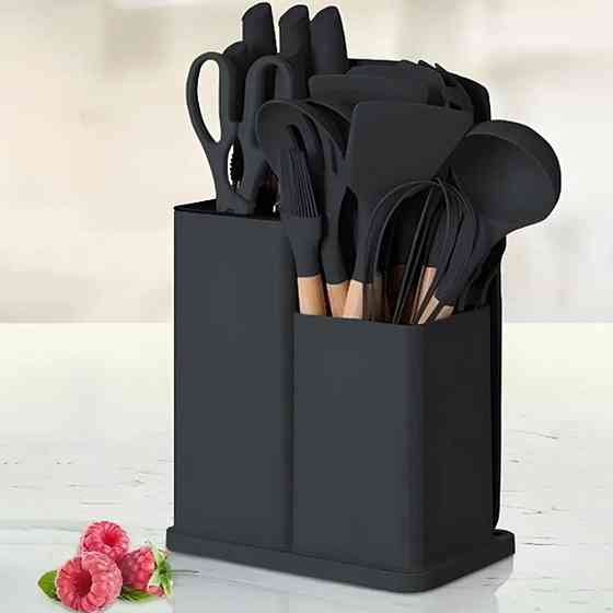 Набор кухонных принадлежностей,19 предметов Kitchen Set,Черный SBR Киев