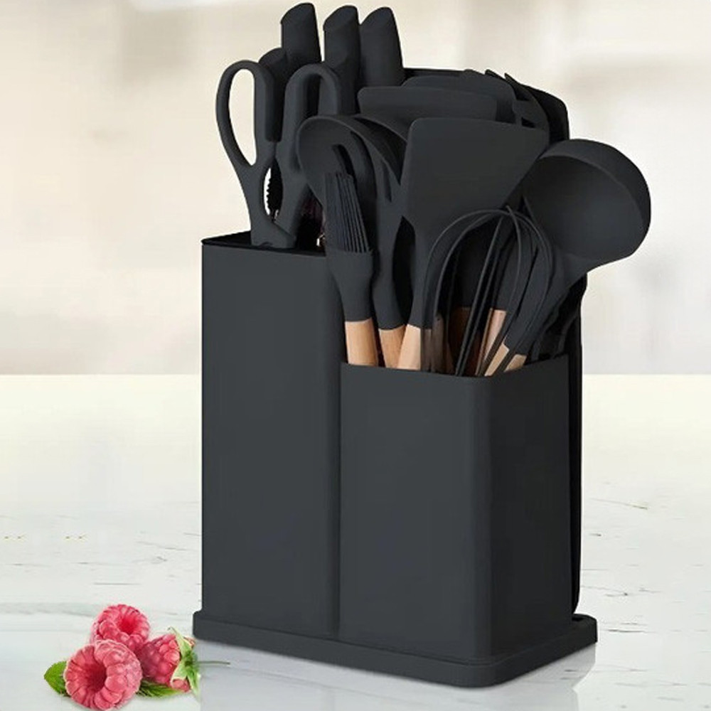 Набор кухонных принадлежностей,19 предметов Kitchen Set,Черный SBR Киев - изображение 1