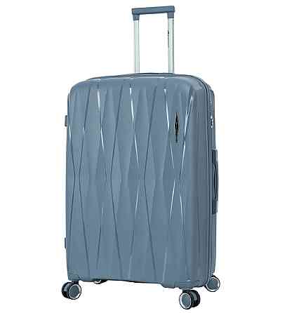 Чемодан полипропиленовый MADISSON 51103 большой 77 см серо-синий Киев