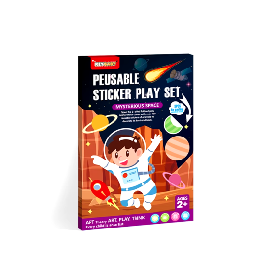 Набір багаторазових наклейок Keybaby із великою сценою для творчості, у кольорі Universe Кам'янець-Подільський