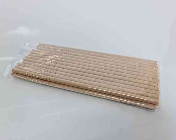 Соломка паперова трубочка Гофра 25шт крафт (1 шт) Харків