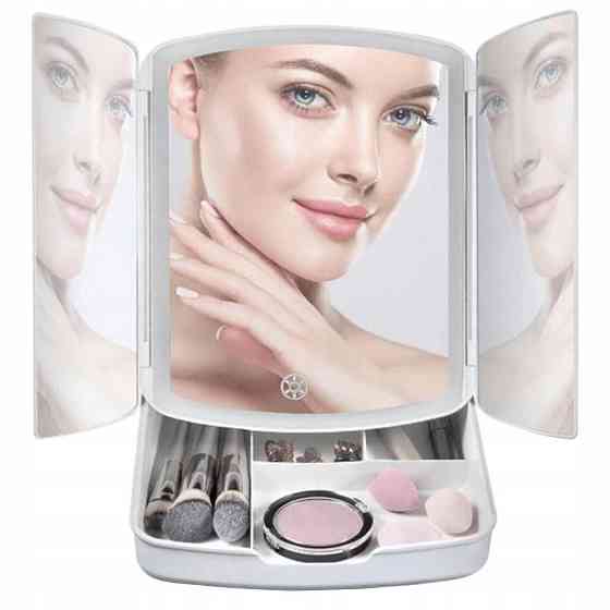 Настольное зеркало с подсветкой Led Mirror my fold away на батарейках Киев