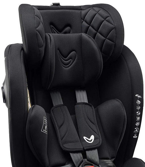 Автокресло Velano Aura 360° i-Size от 0 до 12 лет (40–150 см) Isofix (Черный) Киев - изображение 5