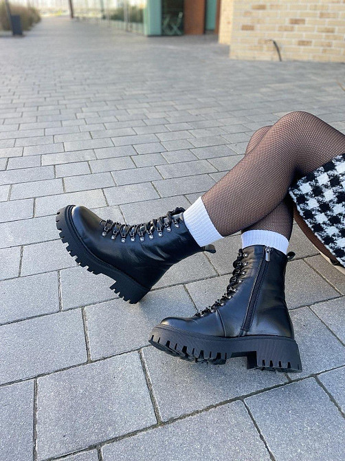 Crisma Черевики жіночі CRISMA чорні натуральна шкіра зима висота 17 см (5296) Коломыя - изображение 3