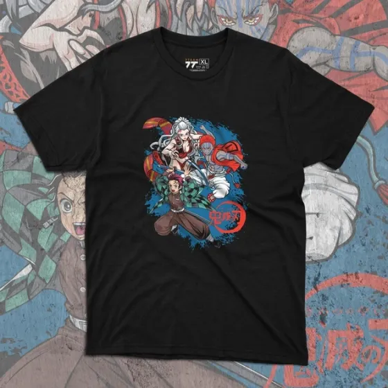 Футболка для підлітка хлопчика з принтом Клинок, рассекающий демонов Танджиро, Дакі, Аказа Розмір 160 Anime10358 Дніпро