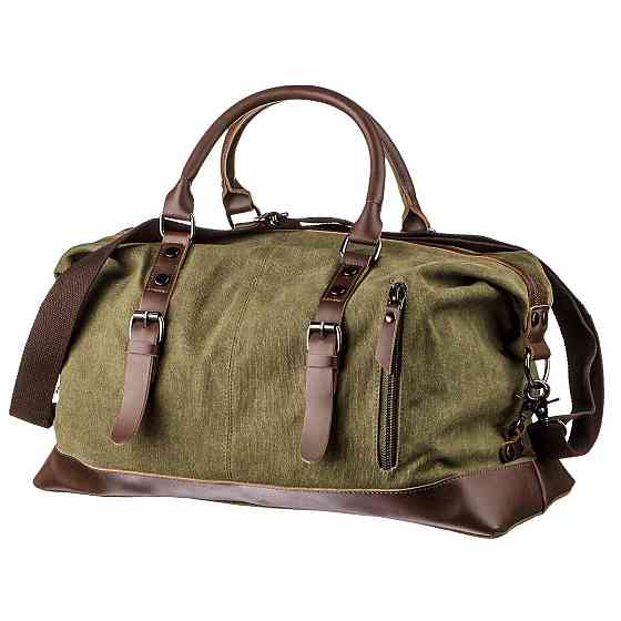 Дорожня сумка текстильна Vintage 20171 Зелена Київ