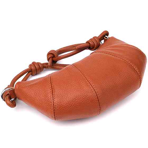 Полукруглая женская сумка из натуральной кожи Vintage 22934 Коричневый Киев