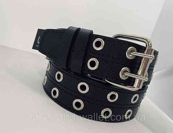 Широкий кожаный ремень с двумя отверстиями PS Leather Киев