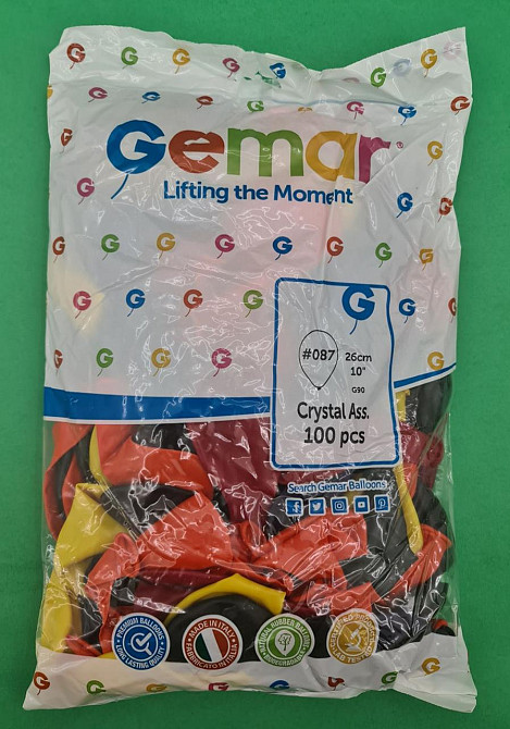 Кульки повітряні кристал асорті 10" (25 см) 100 шт (1 пач.) Харків - фото 1