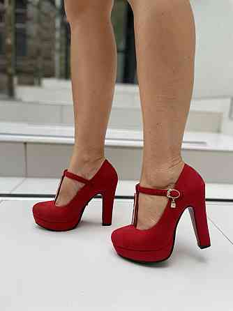 Туфлі жіночі STILLETA червоні еко-замша каблук 12см розмір 36 (D280-E937-3) Коломия