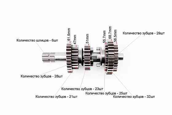 Коробка передач (два вали з шестернями) СG-200cc "вал первинний 11зуб." Київ