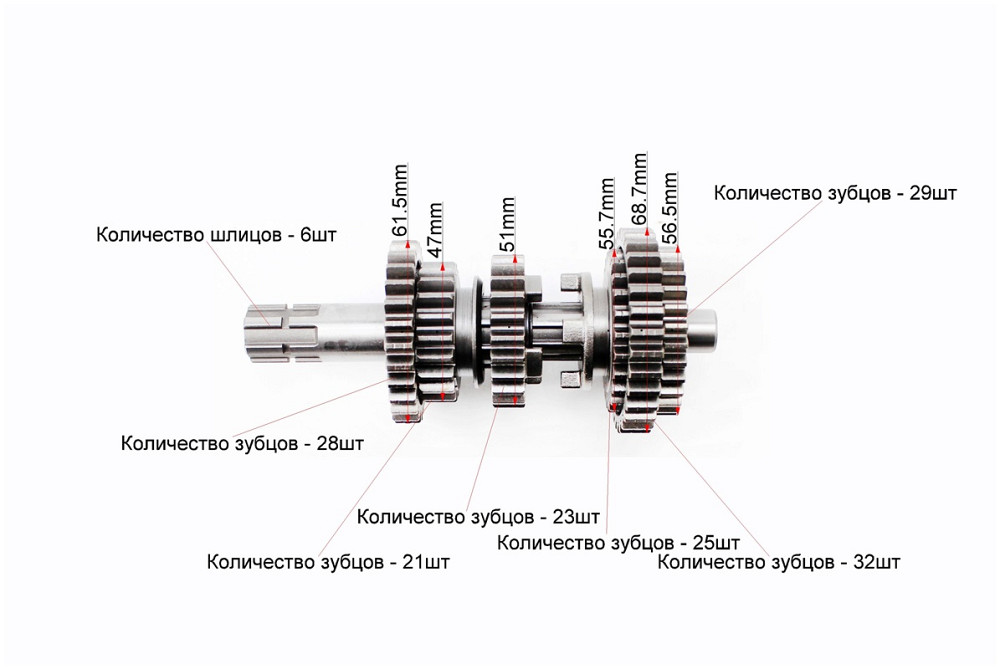 Коробка передач (два вали з шестернями) СG-200cc "вал первинний 11зуб." Киев - изображение 5