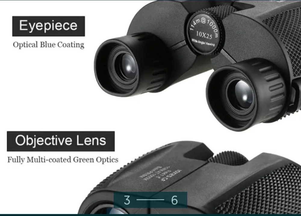 Професійний бінокль 10x25 з призмою BAK4 Киев - изображение 4