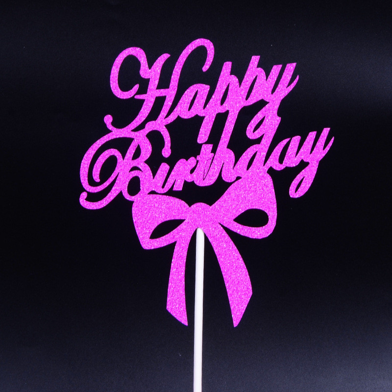 Табличка для торта Happy Birthday 11 на 13 см малиновий Київ - фото 1