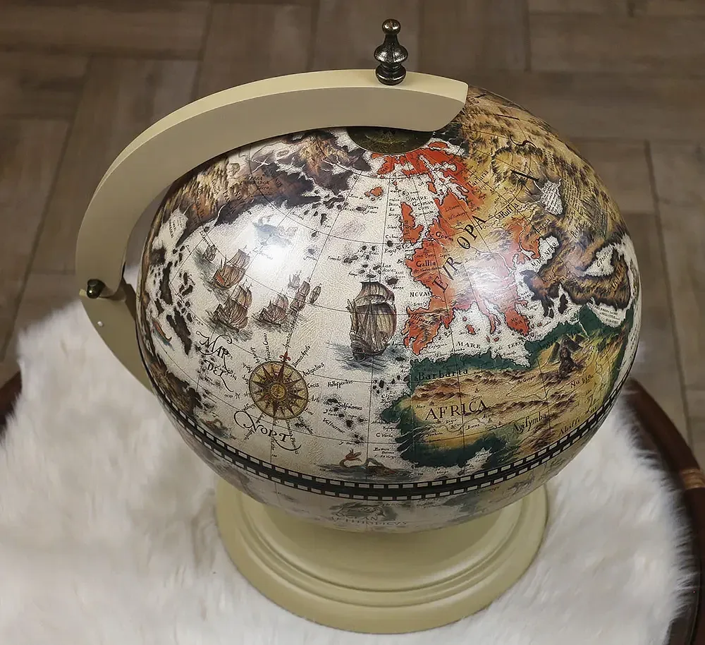 Глобус бар настольный Карта мира белая сфера 33 см Гранд Презент mastersem Киев - изображение 3