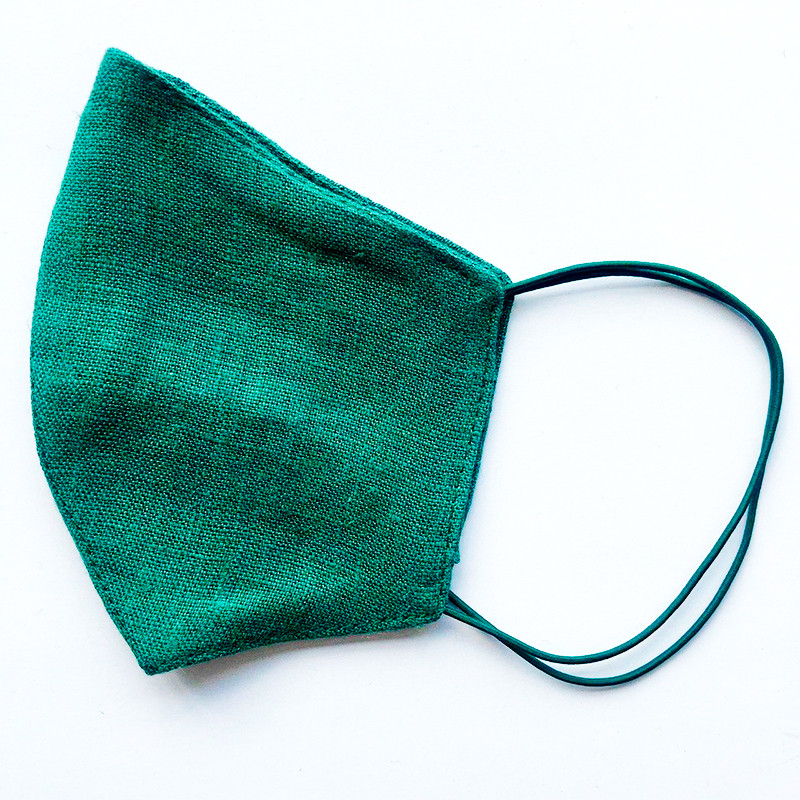 Маска защитная многоразовая из 100% ЛЬНА Размер M (Зеленый) Сумы - изображение 1