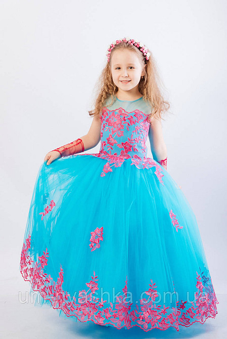 Длинное нарядное платье Кружево на 5-7 лет Кривой Рог - изображение 6