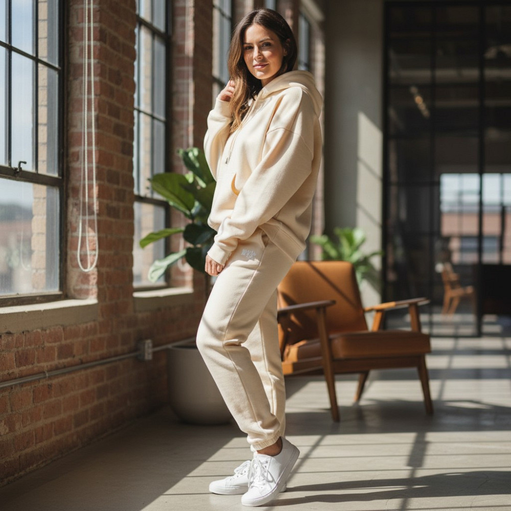 Женский спортивный теплый костюм на флисе батал Молочный 4XL/5XL Харьков - изображение 3