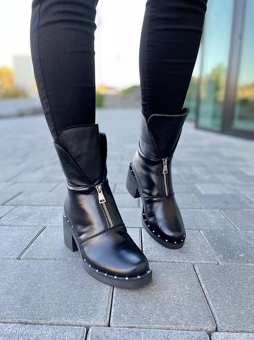 Версаль Ботинки LaDi черные натуральная кожа зима 37р.38р.40р. (2843) Коломия - фото 3