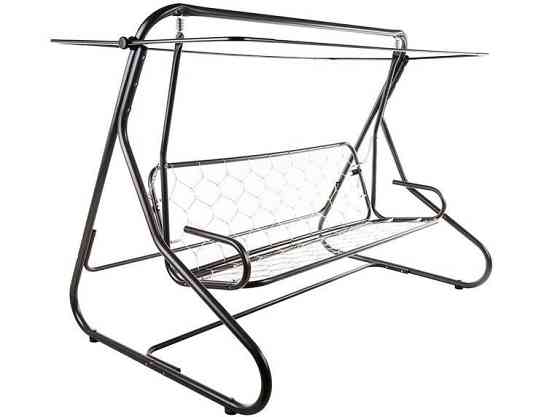 Гойдалка садова Patio Milano, сіро-рожевий геометричний принт Київ