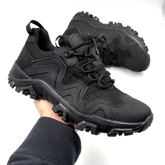 Мужские тактические кроссовки черные – армейские кроссовки для ВСУ, летние, легкие, дышащие, крепкие Львов