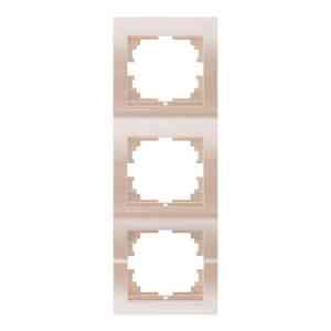 DERIY перлинно-білий металік Рамка вертикальна 3-а Лезард Житомир