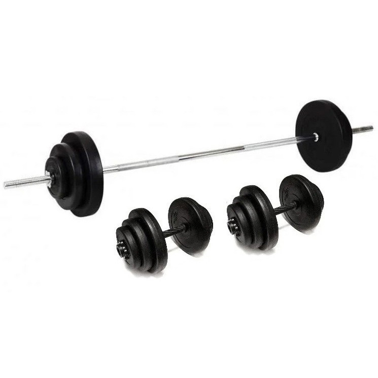 Комплект 40 кг | Штанга складальна 1.8 м пряма + Гантелі 45 см розбірні Київ - фото 1