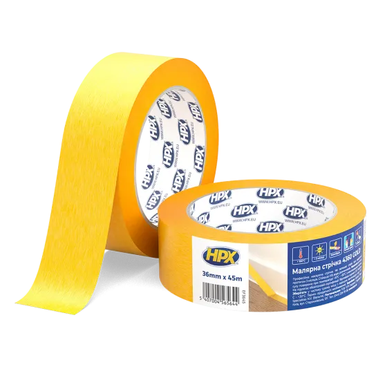 Стрічка малярна HPX 4360 36 мм*45 м помаранчева 4 шт + канцелярський ніж НРХ (PROMOMОЕ3645) Киев