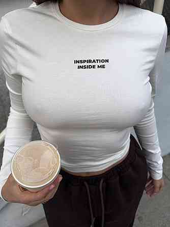 Жіночий стильний молодіжний лонгслів з написом турецький кулір Одеса