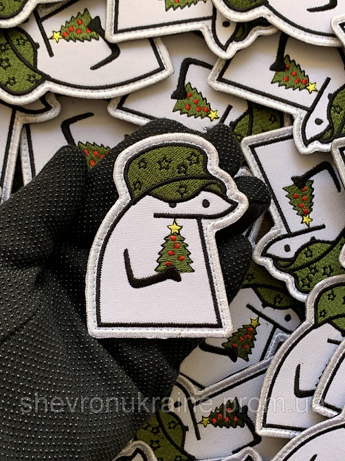 Шеврон флорк с ёлочкой (Форма контурная. На липучке) Размер 8x6.3см Киев - изображение 6