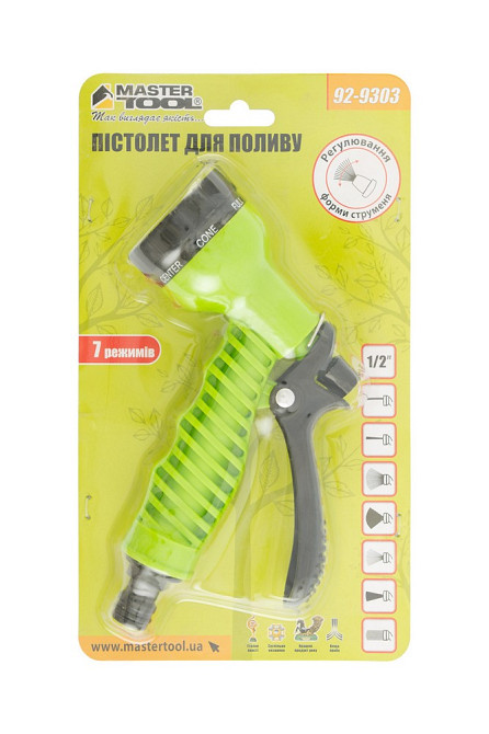 MASTERTOOL Пістолет для поливу MASTERTOOL DEW LINE ½" 7 режимів 92-9303 Киев - изображение 8