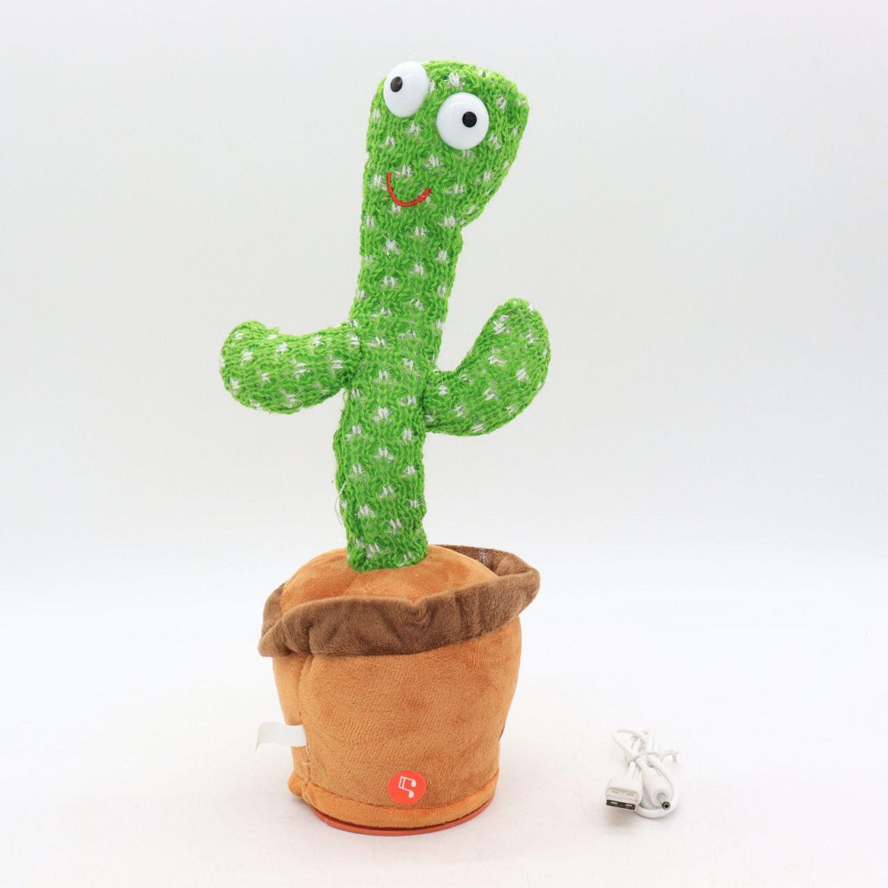 Танцующий и поющий кактус 58 песен, Dancing Cactus, 31 см / Плюшевый музыкальный кактус Киев - изображение 9