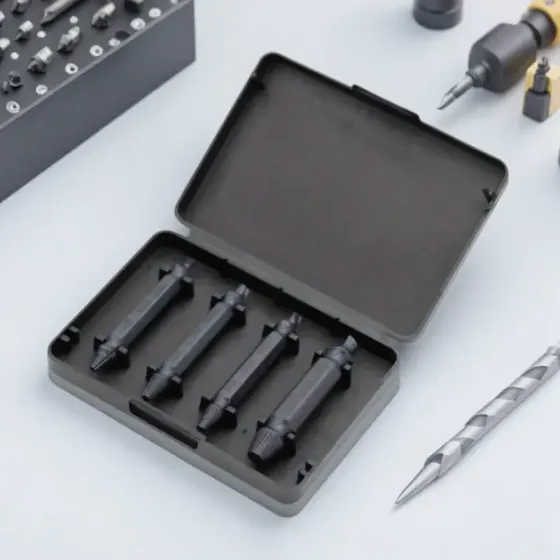 Набор экстракторов для сломанных болтов и винтов, 4 шт HSS 4341 в кейсе для ремонта и мастерской Киев