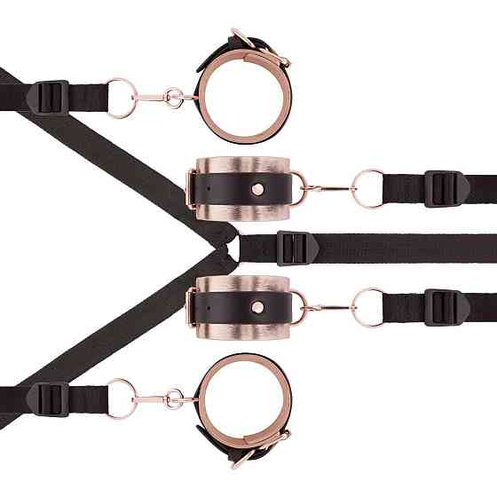 Фиксатор рук и ног для кровати Rosy Gold - Under-Mattress Restraint Set Sex Aura Киев