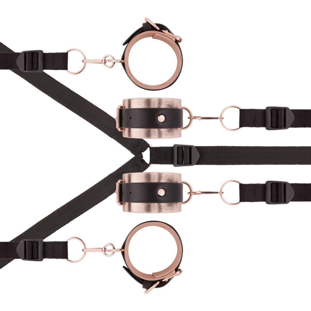 Фіксатор рук і ніг для ліжка Rosy Gold - Under-Mattress Restraint Set Sex Aura Київ - фото 4