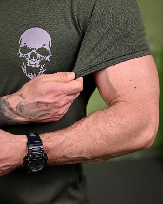 Тактическая потоотводящая футболка Не для слабких oliva ПП7711 Одесса - изображение 4