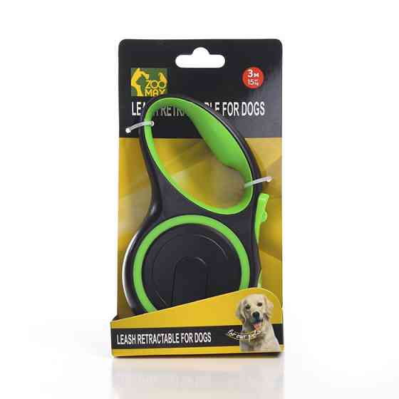 Повідець рулетка зелена стрічка 3м 15кг 708-3M-Green ZooMax Вінниця