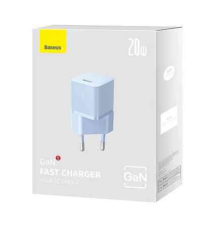 Зарядний пристрій Baseus GaN5 20W Mini Blue Київ