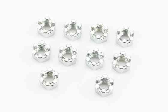 Гайка М6x1 корончаста 8 цб DIN935, к-кт 10шт Київ