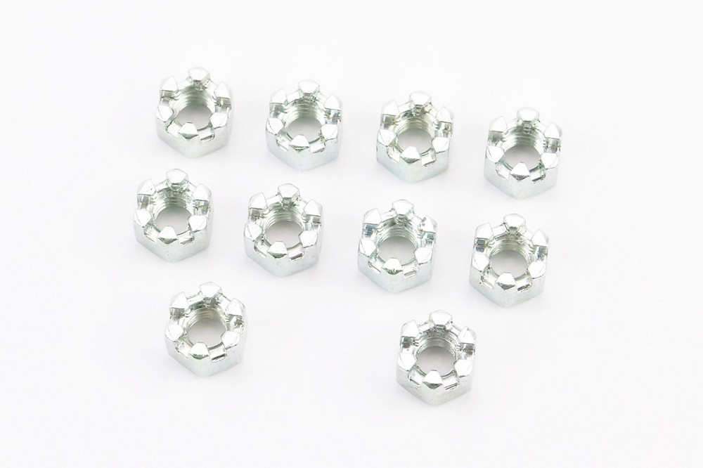 Гайка М6x1 корончаста 8 цб DIN935, к-кт 10шт Київ - фото 1