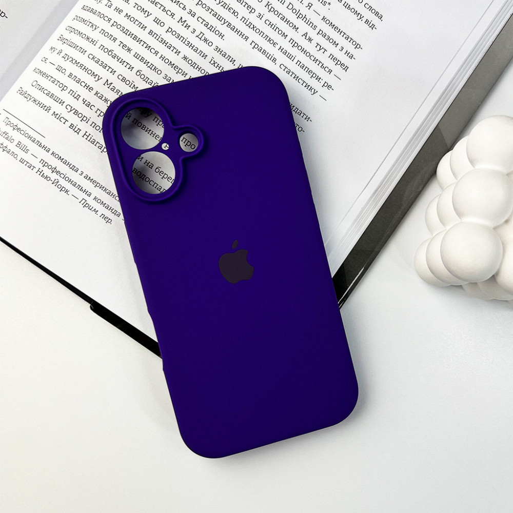 Чохол для смартфона Silicone Full Case AA Camera Protect for Apple iPhone 16 22,Dark Purple Київ - фото 7