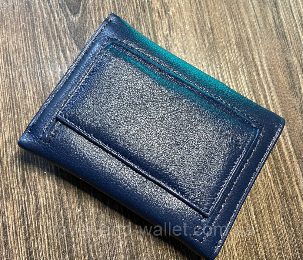 Стильный маленький женский кошелек синего цвета Marco Coverna MC-6055-3 Киев - изображение 4