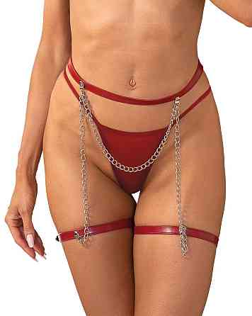 Пояс з гартерами Obsessive Inferro harness bottom S/M/L Sex Aura Київ