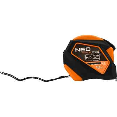 Рулетка Neo Tools 10мx25мм, з фіксатором змотування, магніт (67-235) Вінниця