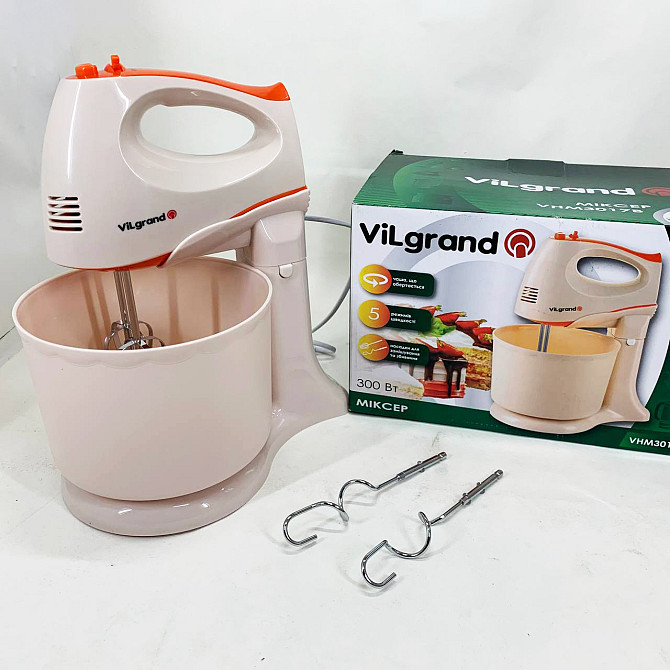 Бытовой миксер для кухни ViLgrand, Миксер для домашнего кондитера Стационарный с насадками QP-35 Львов - изображение 9